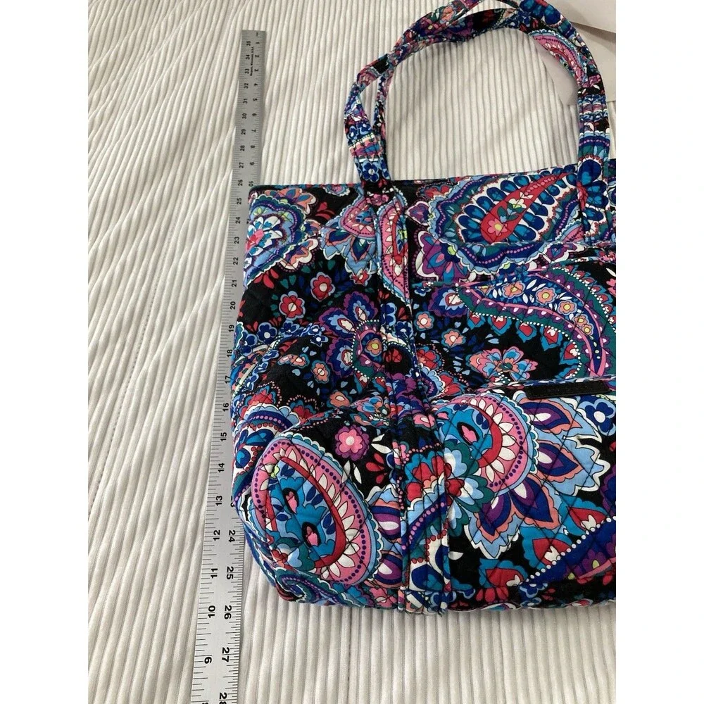 Vera Bradley Glenna Diaper Bag Haymarket Paisley Quilted Floral Tote New